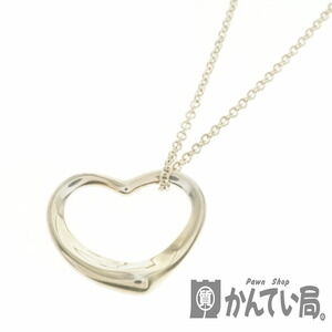 TIFFANY Co Open Heart Necklace Sterling Silver Kantei kyoku Hosobata